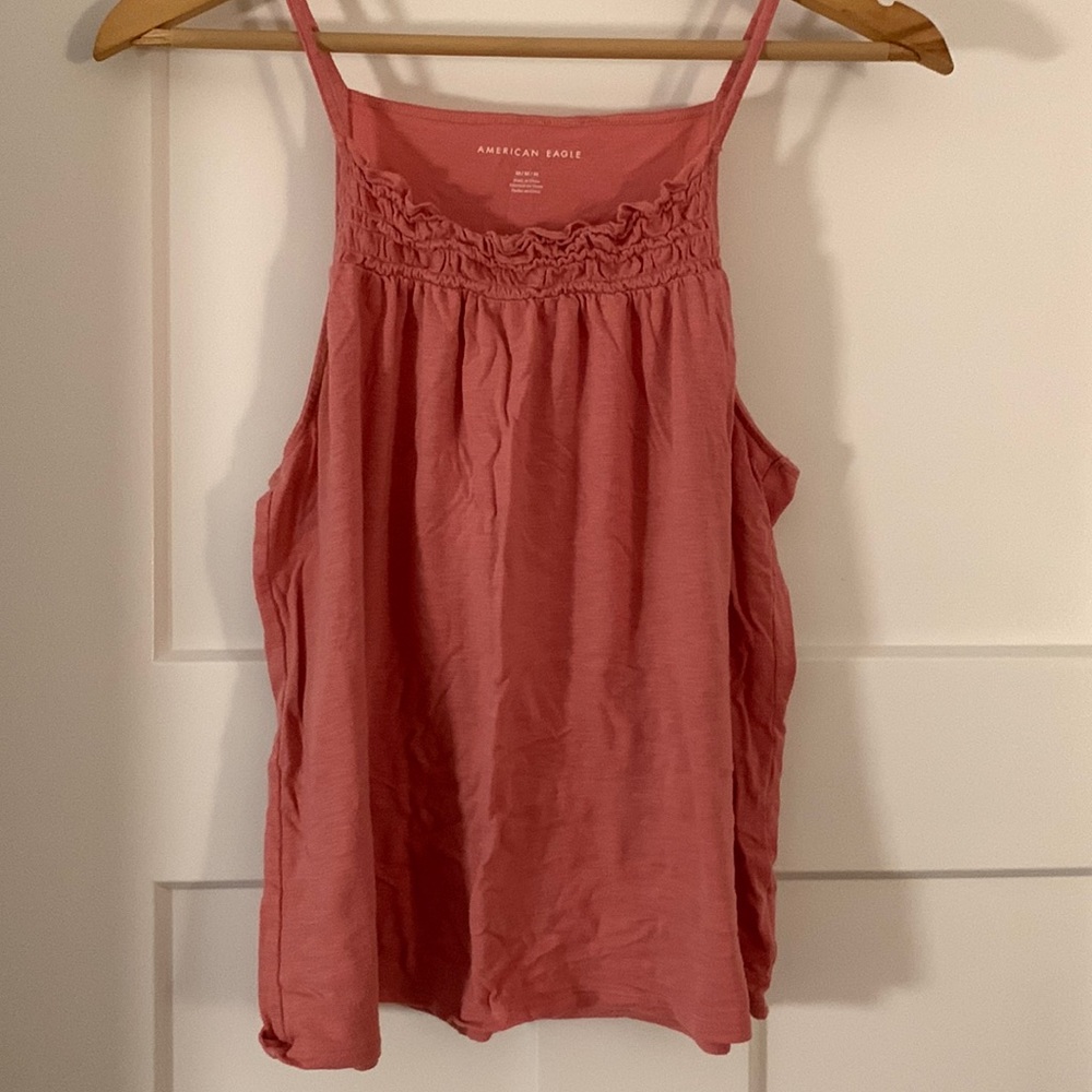 American Eagle Dusty Pink Babydoll Halter Top